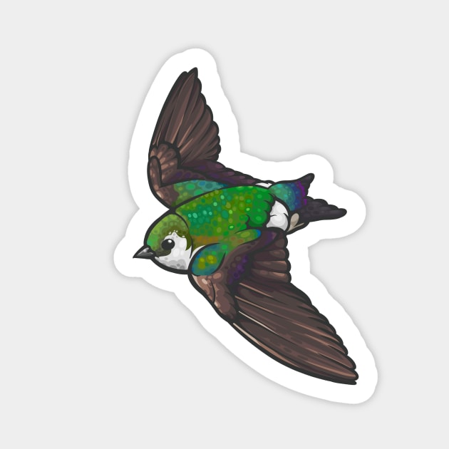 Violet-green Swallow Sticker by Ginboy